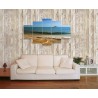 Quadro decorativo mosaico Paisagem Praia Mdf 2,5mm 115x60cm 5pçs