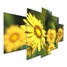 Quadro Mosaico Decorativo Sala Quarto Kit Girassol 115x60cm MDF 3mm 5pçs