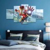 Quadro decorativo mosaico Homem de ferro, Mdf 2,5mm 115x60cm 5pçs