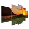 Quadro decorativo mosaico Por do Sol, Mdf 2,5mm 115x60cm 5pçs