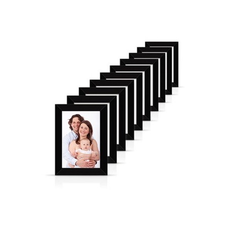 Quadro Porta Retrato Moldura para Fotos 10x15cm 10pçs com Vidro
